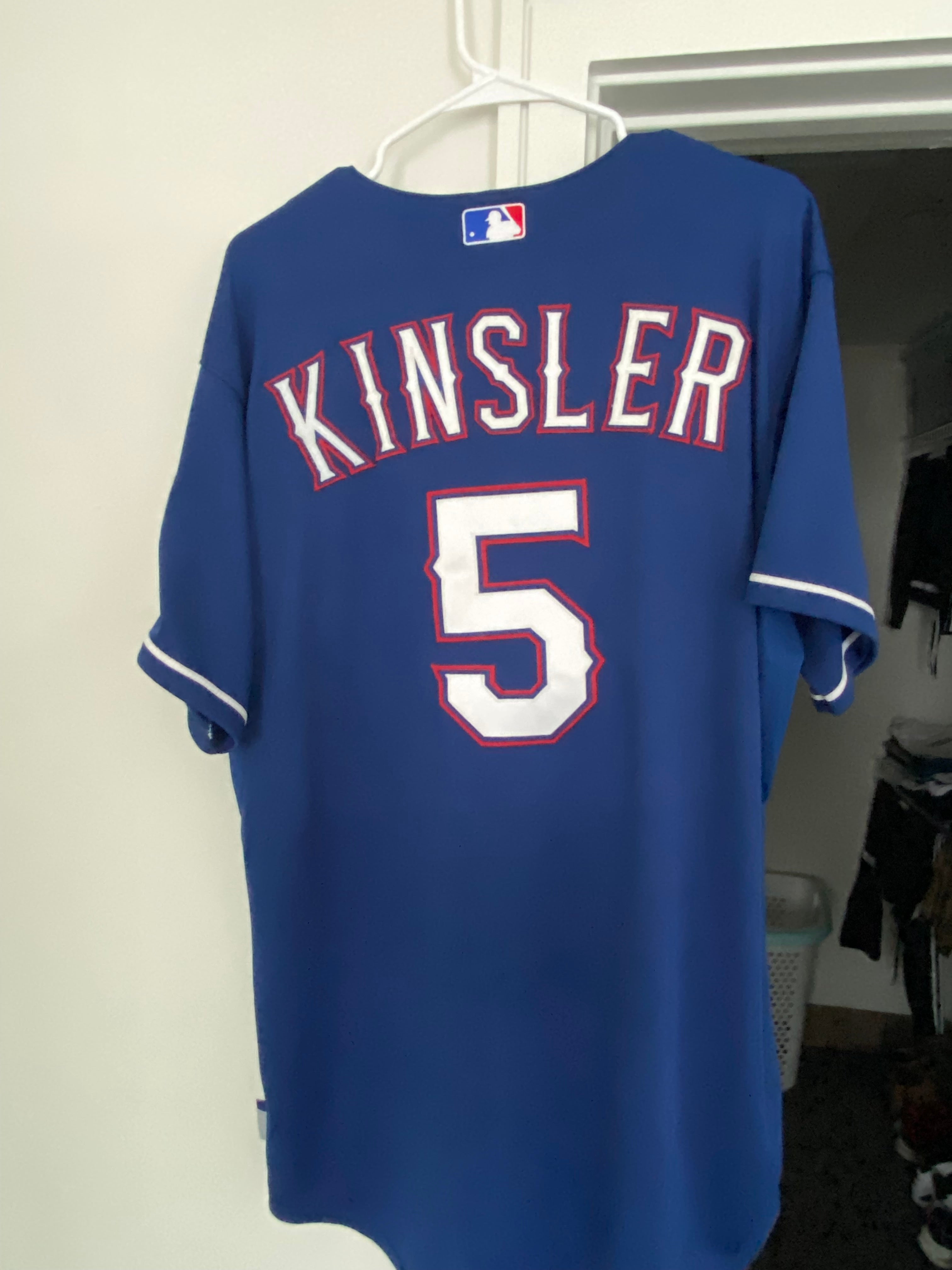 Ian Kinsler 2011 Texas Rangers Authentic World Series Alt Blue Cool Base  Jersey