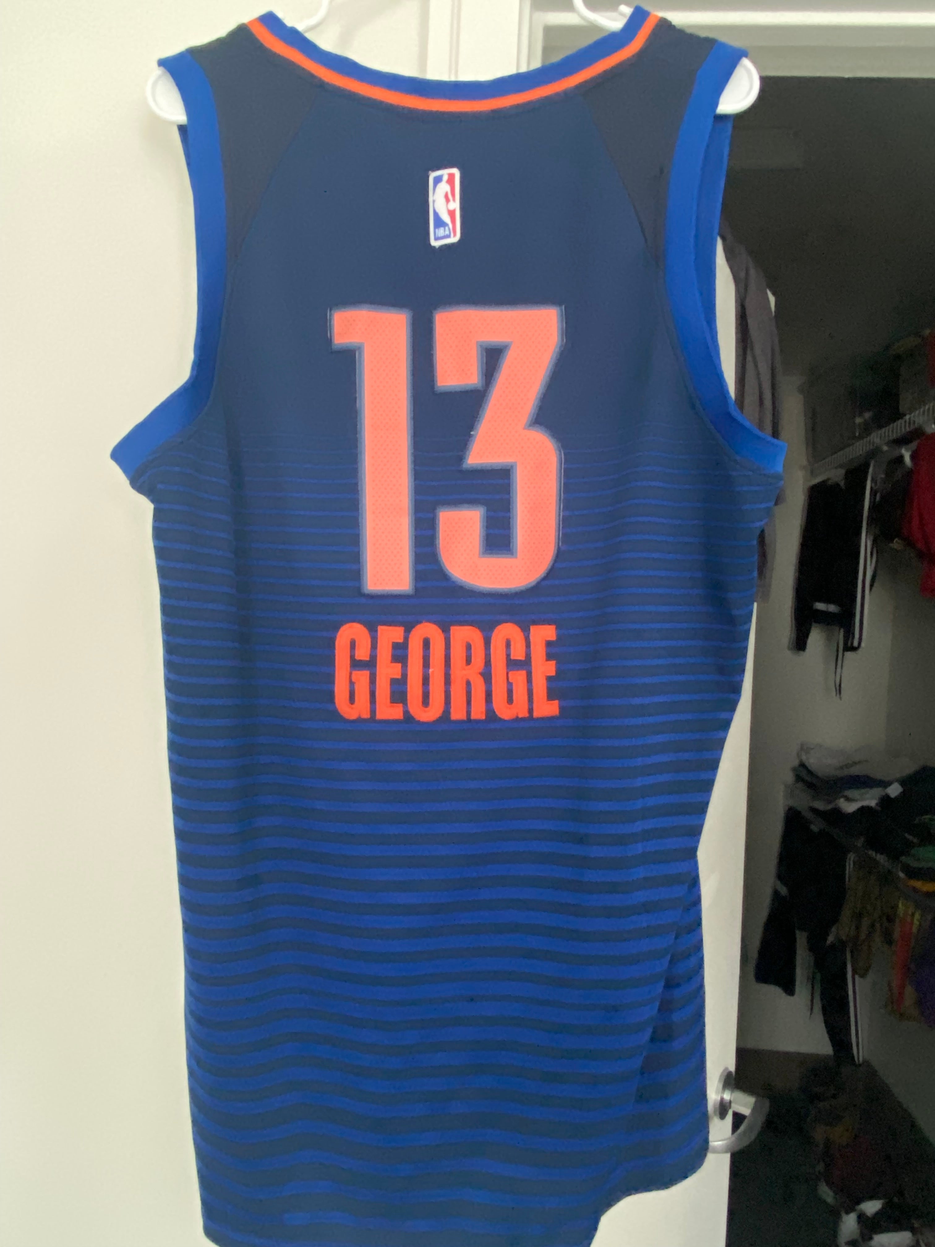 Oklahoma City unveiled Paul George's jersey and some people are pretty mad  about it