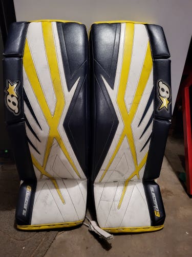 Used 33" Brian's SubZero Pro 3 Goalie Leg Pads Pro Stock