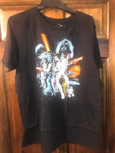 NEW WITH TAGS BLACK MENS STAR WARS T-SHIRT