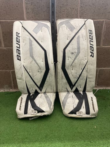 Bauer Supreme One60 Goalie Leg Pads (Junior, 28+1", Used)