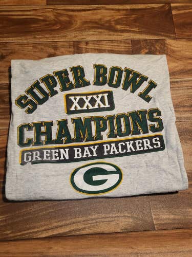 Vintage Green Bay Packers Super Bowl XXXI Champions Logo 7 Sports Shirt Size XL