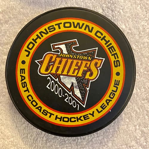2001-02 Johnstown Chiefs ECHL Hockey Official Game Puck