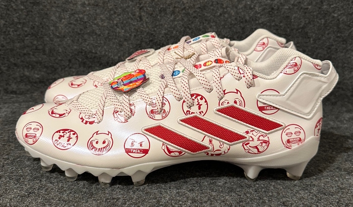 Men’s Adidas Freak 22 Big Mood DSG SM Football Cleats White Red Emoji  Size 13