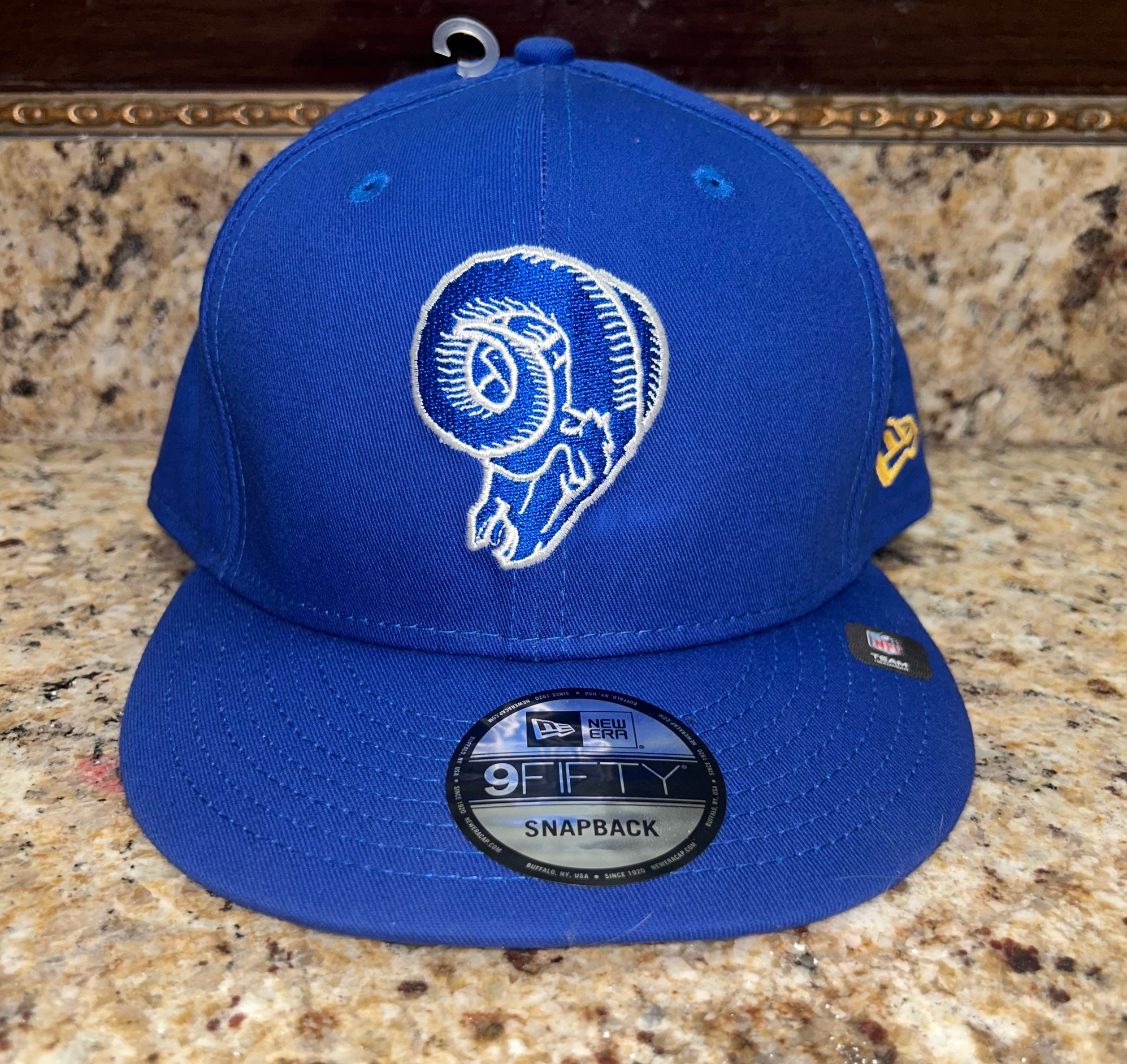 New Era 9Fifty NFL Los Angeles Rams Helmet Charcoal/Royal Blue Snapback  Cap