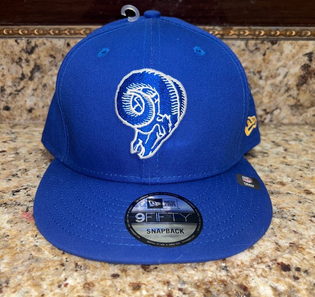 Los Angeles Rams Throwback 9FIFTY Snapback Hat, Blue, NFL by New Era