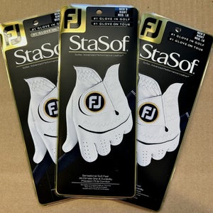 FootJoy StaSof Golf Glove Pack Lot For Left Handed Golfer Medium Large ML #84201