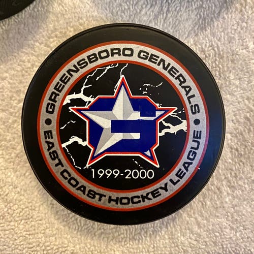 Greensboro Generals Vintage 1999-2000 ECHL Hockey Official Game Puck