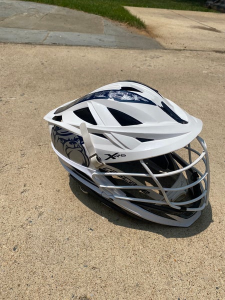 Georgetown Game Worn White Cascade XRS Lacrosse Helmet