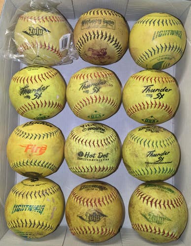 Used Random Softball 24 Pack (2 Dozen)