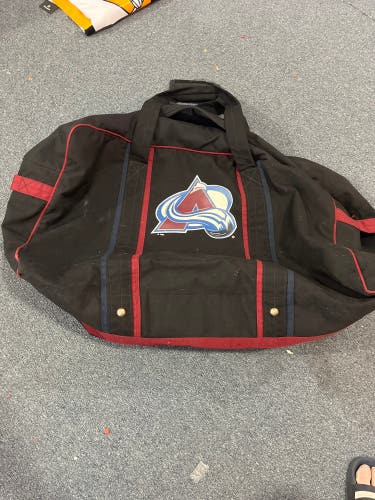 Used Black Colorado Avalanche Player Carry Bag (Stained)
