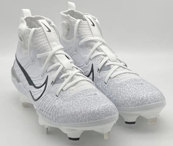 Size 9.5 Men's Nike Alpha Huarache NXT White Metal Baseball Cleats