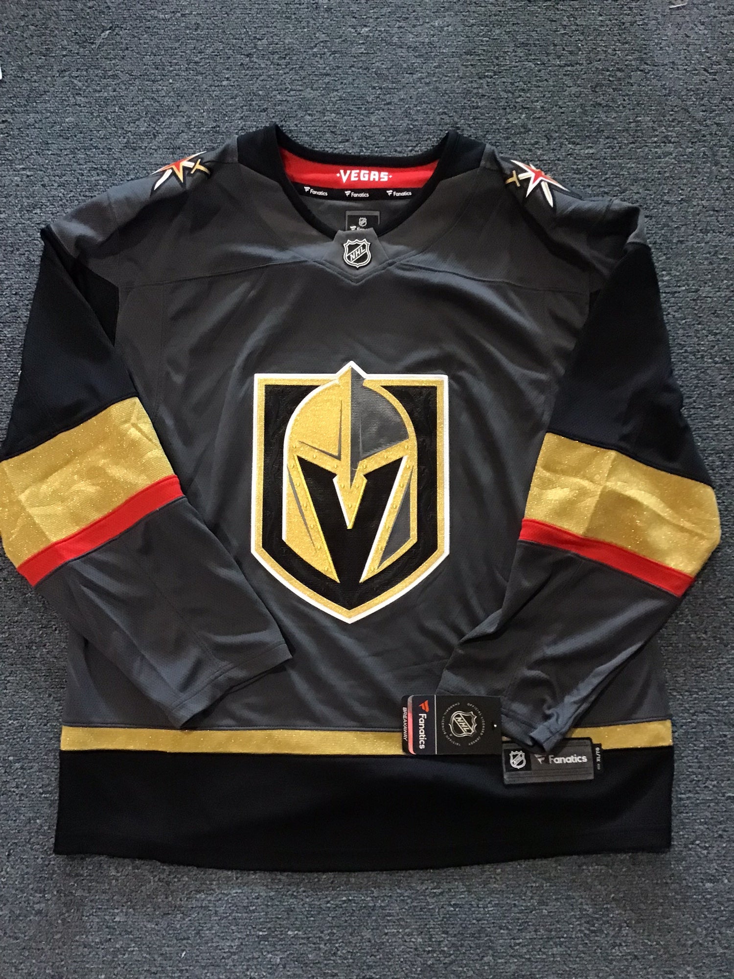 Women's Fanatics Branded Black Vegas Golden Knights Jersey Long Sleeve T- Shirt