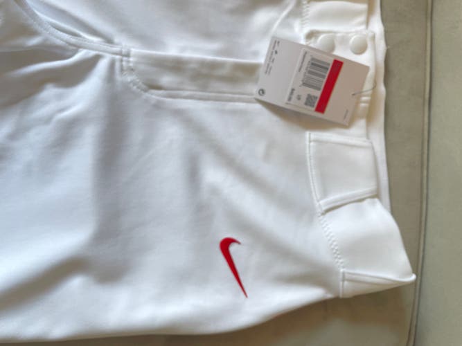 White New Large Nike Game Pants