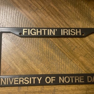 Notre Dame Fighting irish Plastic License plate Frame