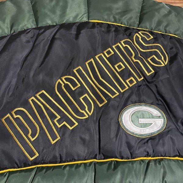 Vintage Green Bay Packers Jacket Mens Large L Chalk Line Satin Coat  Football NFL