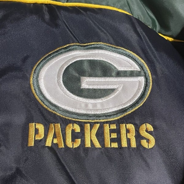 Pro Player Green Bay Packers Winter Jacket NFL Vintage Men's XL