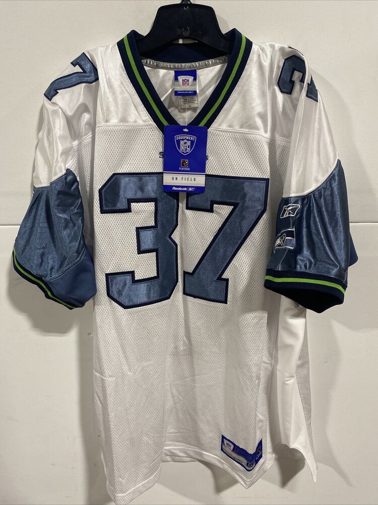 SHAUN ALEXANDER SEATTLE SEAHAWKS JERSEY REEBOK WHITE AUTHENTIC NFL MEN SEWN  52