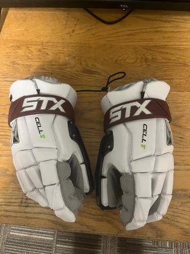 New STX Cell IV Lacrosse Goalie Gloves (Salisbury School)