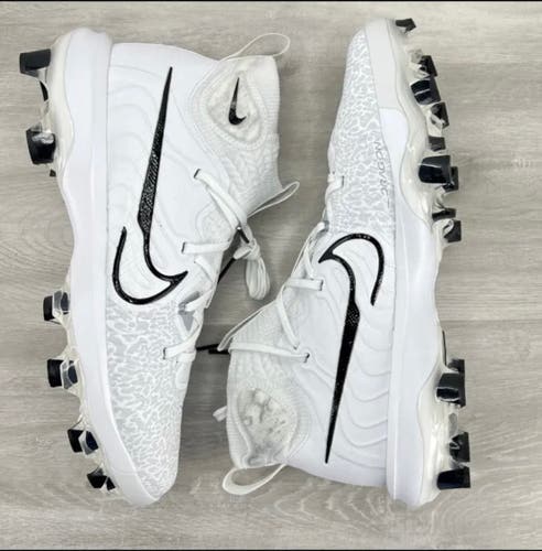 Nike Alpha Huarache NXT MCS White Black Baseball Cleats DJ6519-100 Size 9