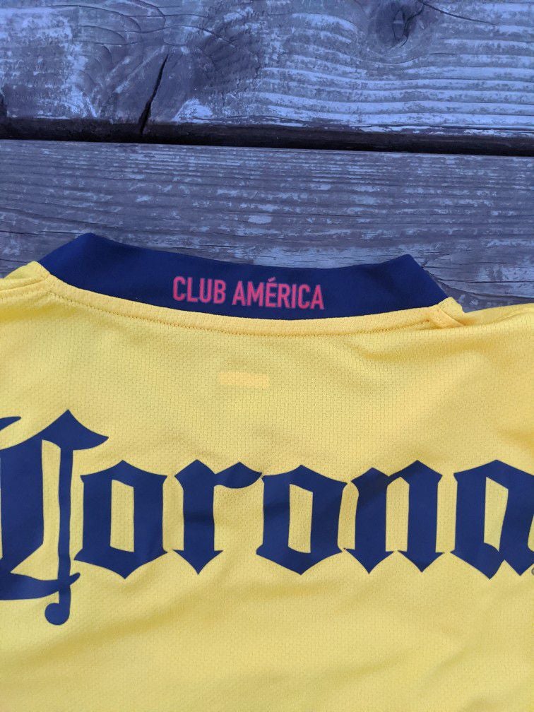 Nike, Shirts, Nike Club America Soccer Jersey Yellow Game Worn Coca Cola  Corona Futbol Shirt