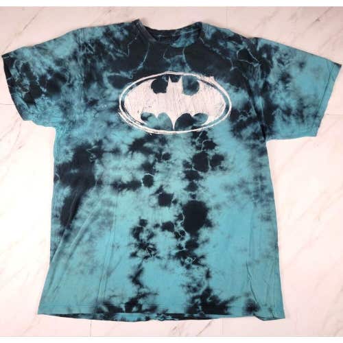Tie Dye Batman Logo T-Shirt Men's Size Large