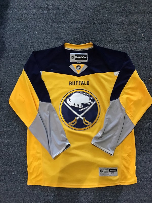 BUFFALO SABRES TEAM JERSEY - NHL OFFICIAL - YELLOW & BLUE - XL - FREE  SHIPPING