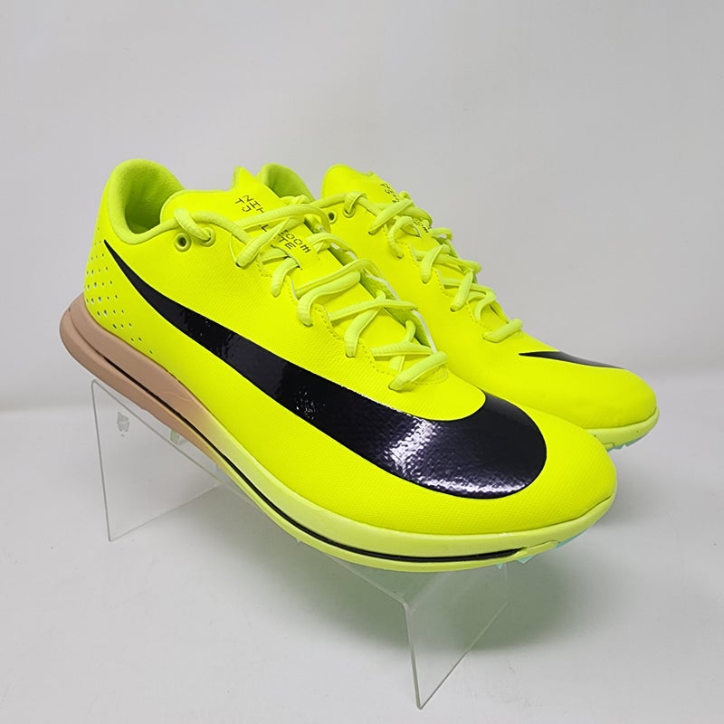 Nike Track & Field Shoes Mens 10 Triple Jump Elite 2 Green Volt Spikes Swoosh