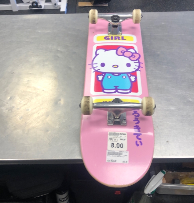 Used Pink Hello Kitty Skateboard