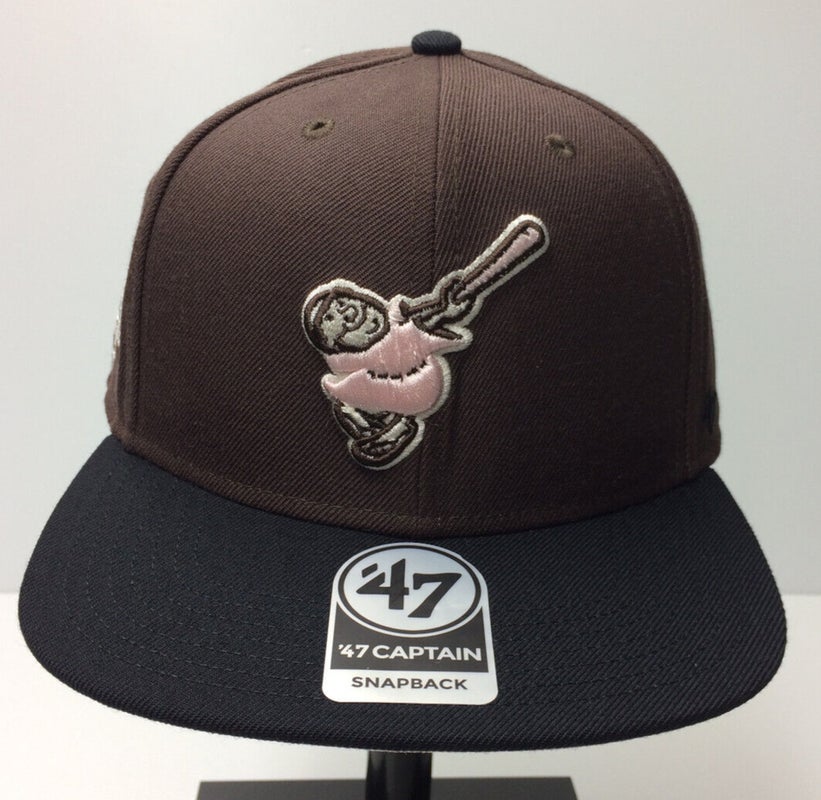 San Diego Padres 47 Brand Brown MLB Captain Adjustable Snapback Hat Dad Cap