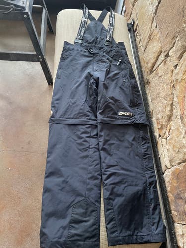 Used Men's Spyder Training Pants Medium Black