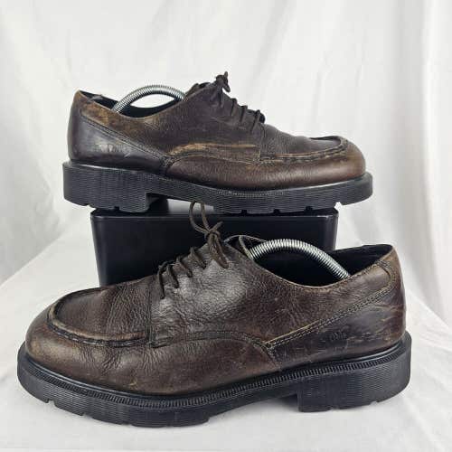 Dr Martens 8747 Brown Leather Chunky Platform Oxfords Made In England Size 11