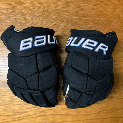 Bauer Supreme UltraSonic Pro Stock Game Used Hockey Gloves 14” Capitals Reverse Retro