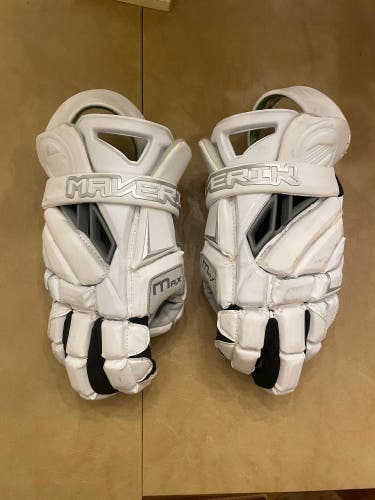 Used Player's Maverik 13" Max Lacrosse Gloves