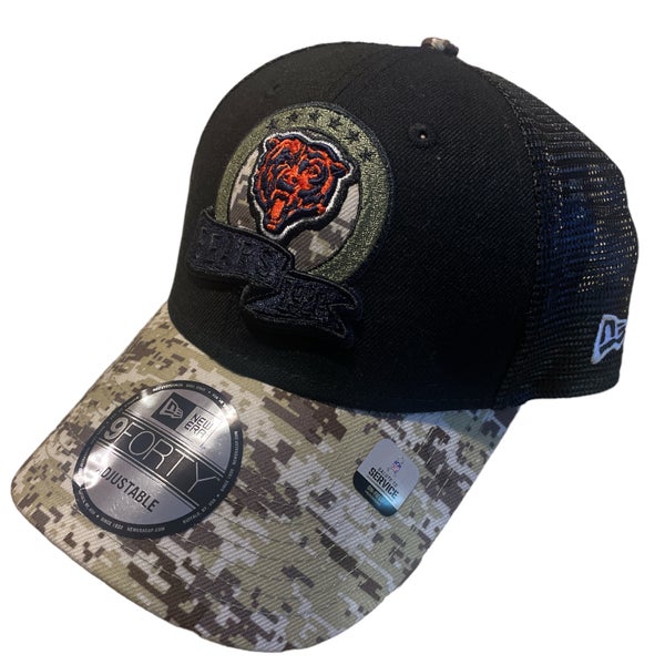 Men's New Era Black/Camo England Patriots 2022 Salute to Service 9FORTY Snapback Trucker Hat