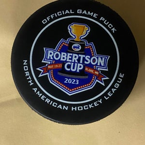 NAHL Junior Hockey 2023 Robertson Cup Championship Official Game Puck