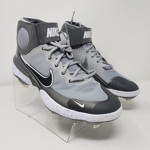 Nike Baseball Cleats Mens 10.5 Smoke Grey Alpha Huarache Elite 3 React Mid