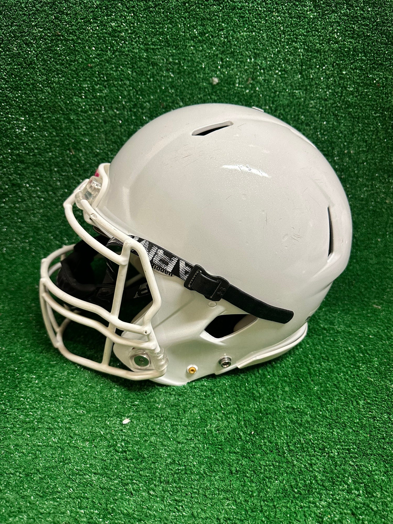 Matte White with Scarlet Red Mask Blank Riddell Revolution SPEED Mini  Football Helmet