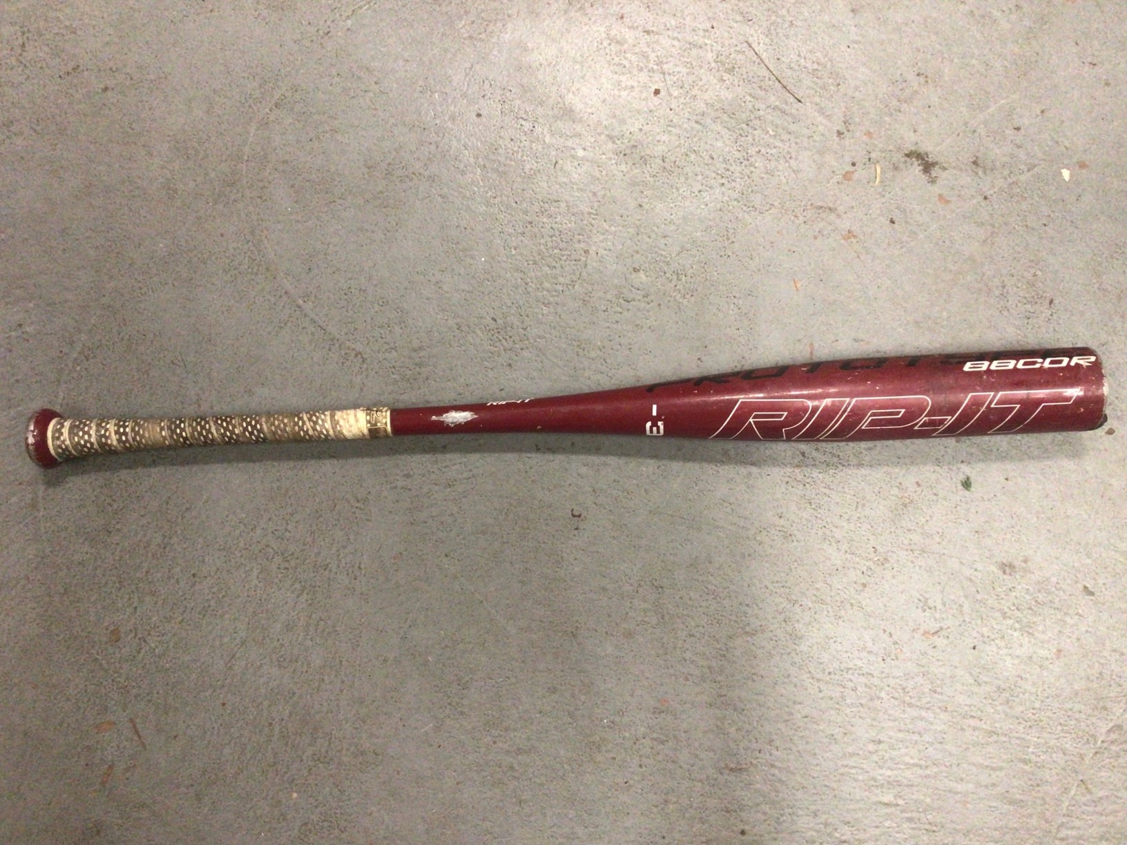 Used BBCOR Certified 2013 Rip It Alloy Prototype Bat (-3) 30 oz 33"