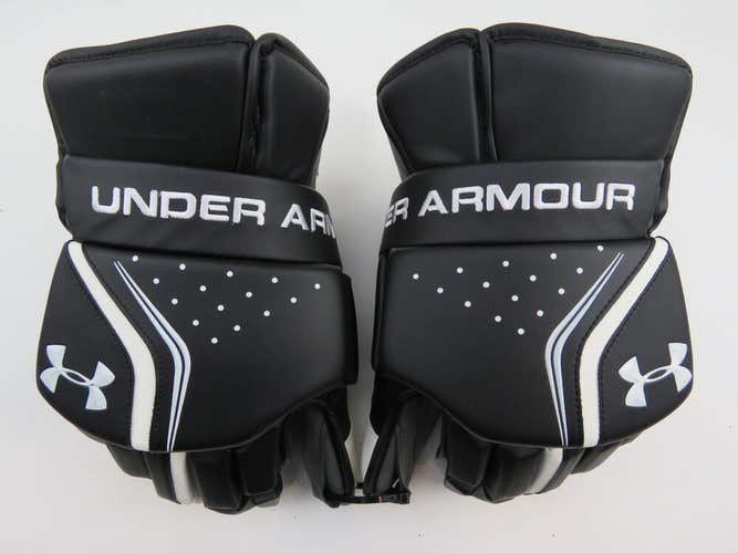 Under Armour NLL Box Pro Leather Lacrosse Goalie Gloves Black Medium