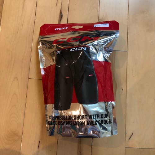 CCM Men’s Hockey Compression Jock Shorts, Senior