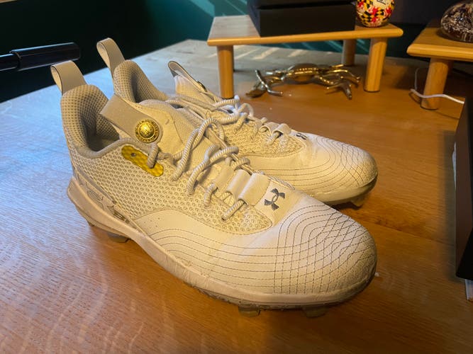 White Adult Molded Cleats Under Armour Cleats