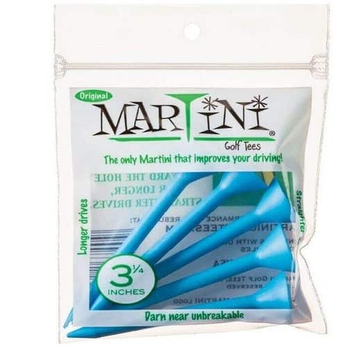 Martini 3.25" Original Golf Tees - Virtually Unbreakable Tees! - BLUE