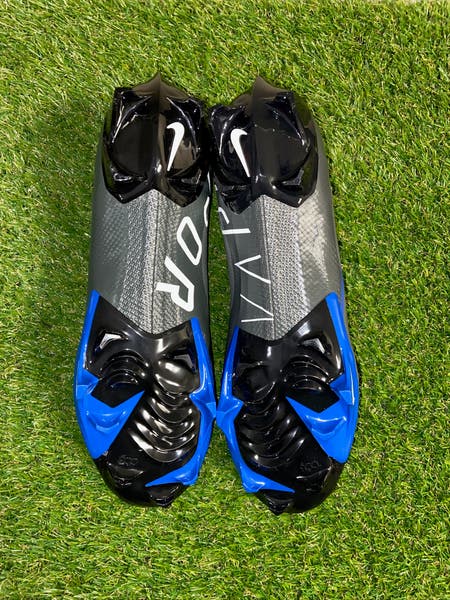 Nike Vapor Edge Pro 360 White Royal Blue Football Cleats  display picture 2