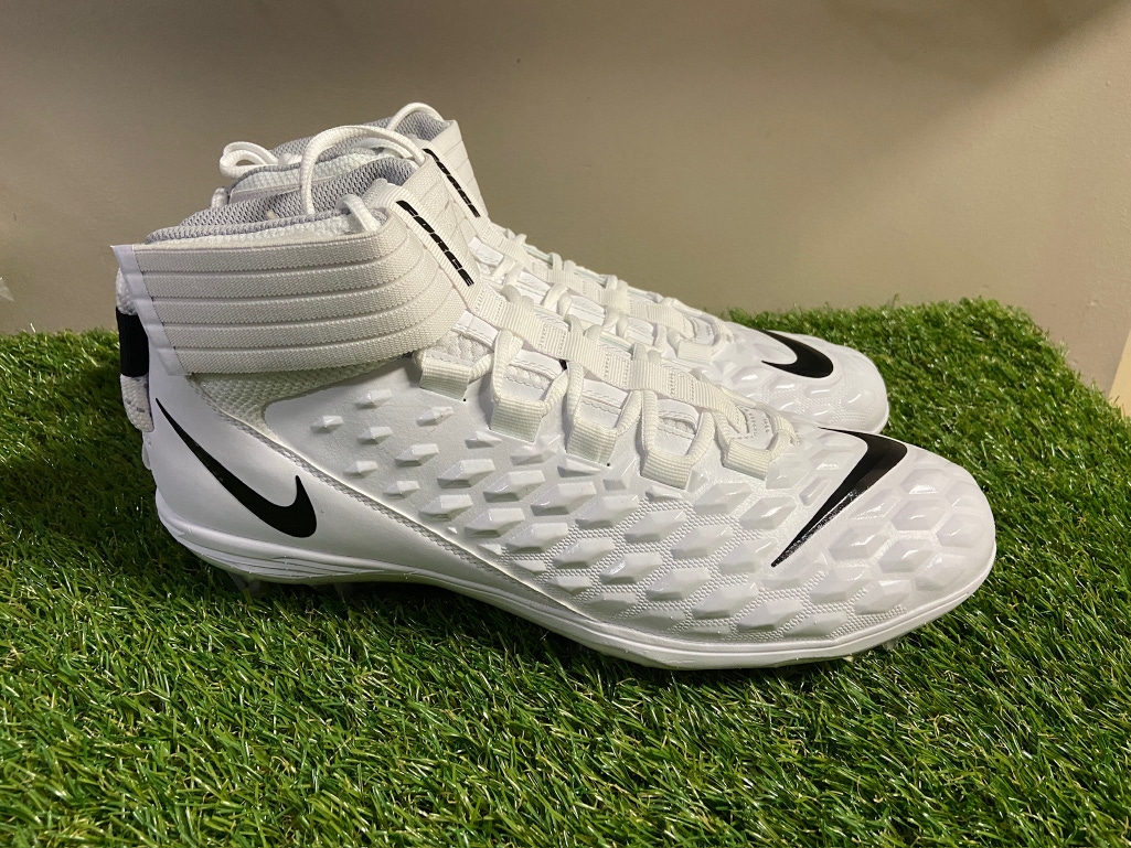 Nike Force Savage Pro 2 Football Lineman Cleats White AH4000-100 Mens 13 NEW