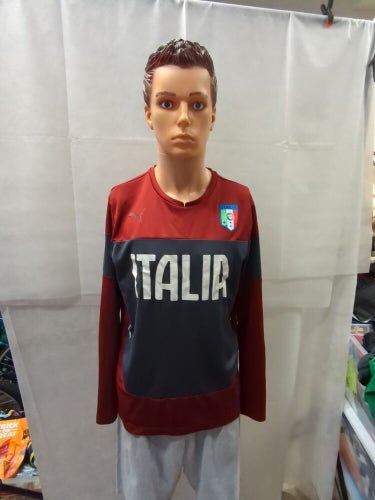 Italy Puma Warm Up Soccer Jersey Long Sleeve L