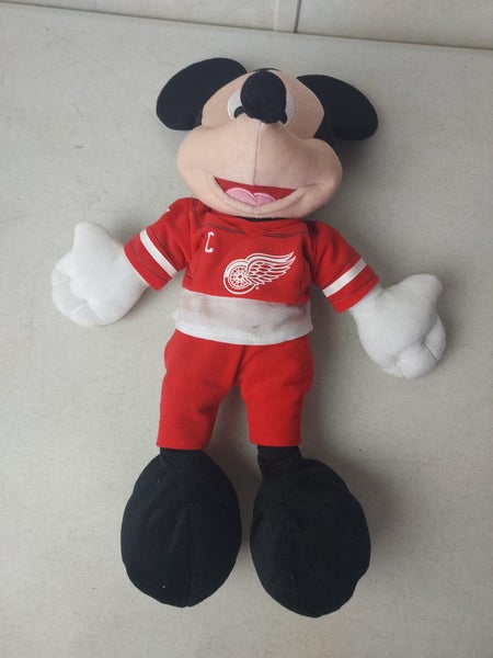 Mickey Mouse Detroit Red Wings Hockey Player Plush Toy