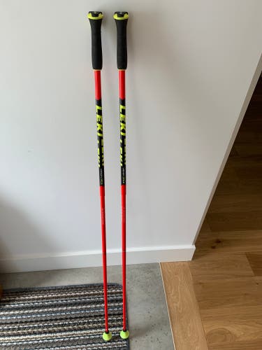 Used 130 Leki Carbon Straight GS Poles