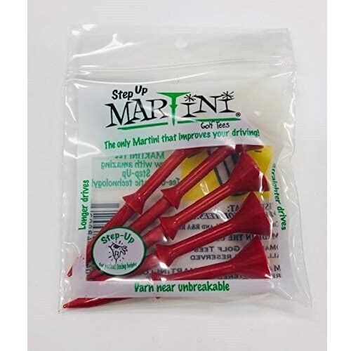 Martini Golf Tees - Step Up 3.25" Tees - FLAME RED