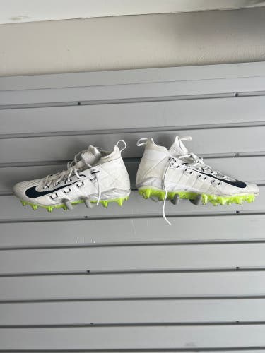 White Unisex Turf Cleats High Top Alpha Huarache 6 Elite